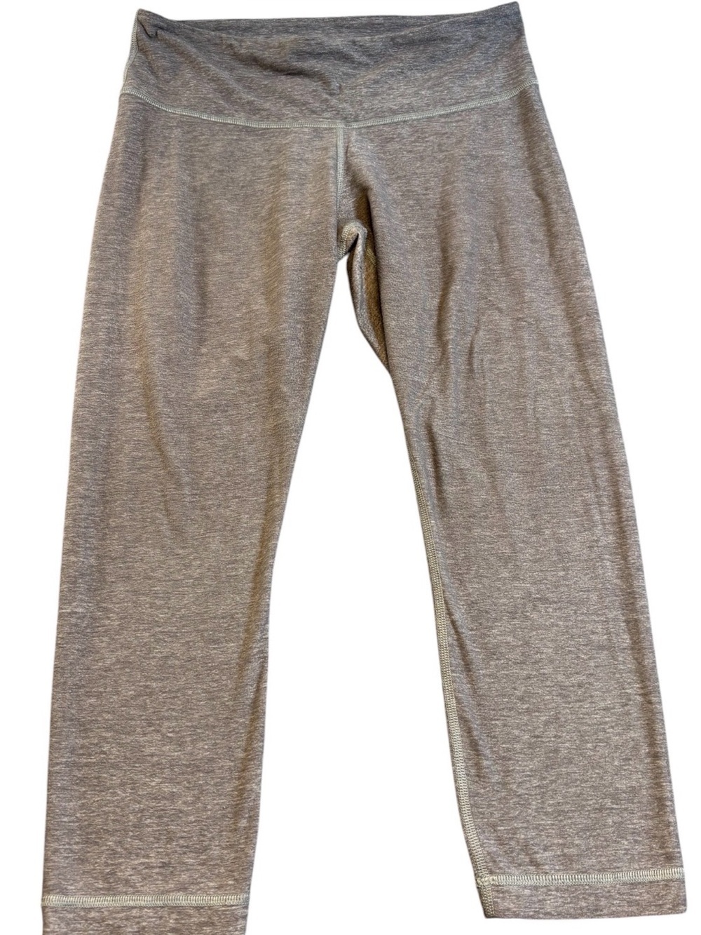 Lululemon Gray Crop Leggings Womens Size 8 Mid Rise Capri 22" Inseam